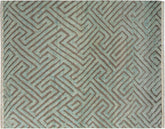 handmade Geometric Moroccan Hi Gray Green Hand Knotted RECTANGLE 100% WOOL area rug 8' x 10'
