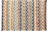 handmade Geometric Moroccan Hi Blue Gray Hand Knotted RECTANGLE 100% WOOL area rug 5' x 7'