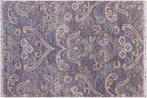 handmade Modern Kafkaz Gray Gray Hand Knotted RECTANGLE WOOL&SILK area rug 2' x 3'