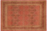 handmade Transitional Veg Dye Rust Green Hand Knotted RECTANGLE 100% WOOL area rug 8x10