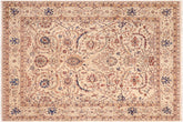 handmade Traditional Kafkaz Tan Blue Hand Knotted RECTANGLE 100% WOOL area rug 8x10