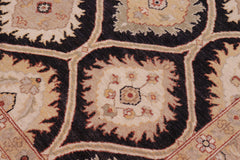 handmade Transitional Kafkaz Black Ivory Hand Knotted RECTANGLE 100% WOOL area rug 9' x 12'