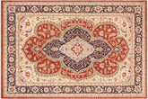 handmade Traditional Kafkaz Rust Beige Hand Knotted RECTANGLE 100% WOOL area rug 10' x 14'