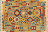 handmade Geometric Kilim Ivory Red Hand-Woven RECTANGLE 100% WOOL area rug 5 x 7