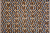 handmade Modern Kilim Ivory Blue Hand-Woven RECTANGLE 100% WOOL area rug 6x8