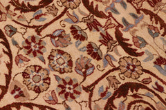handmade Traditional Lahore Tan Brown Hand Knotted RECTANGLE 100% WOOL area rug 8' x 10'