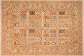 handmade Transitional Design Gold Brown Hand Knotted RECTANGLE 100% WOOL area rug 8' x 10'