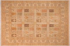 handmade Transitional Design Gold Brown Hand Knotted RECTANGLE 100% WOOL area rug 8' x 10'