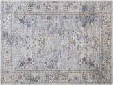 handmade Transitional Vintage Gray Beige Machine Made RECTANGLE POLYESTER area rug 3x5