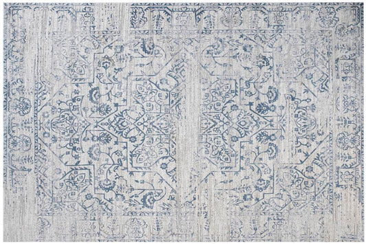 handmade Modern Vintage Beige Blue Machine Made RECTANGLE POLYESTER area rug 9x12
