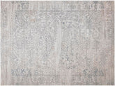handmade Transitional Distressed Beige Grey Machine Made RECTANGLE POLYESTER area rug 9x12