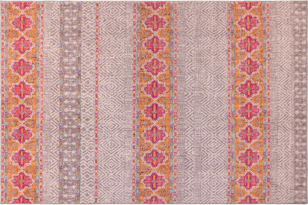 handmade Geometric Modern Light Gray Pink Machine Made RECTANGLE POLYESTER area rug 10x14
