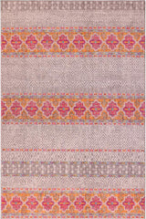 handmade Geometric Modern Light Gray Pink Machine Made RECTANGLE POLYESTER area rug 10x14