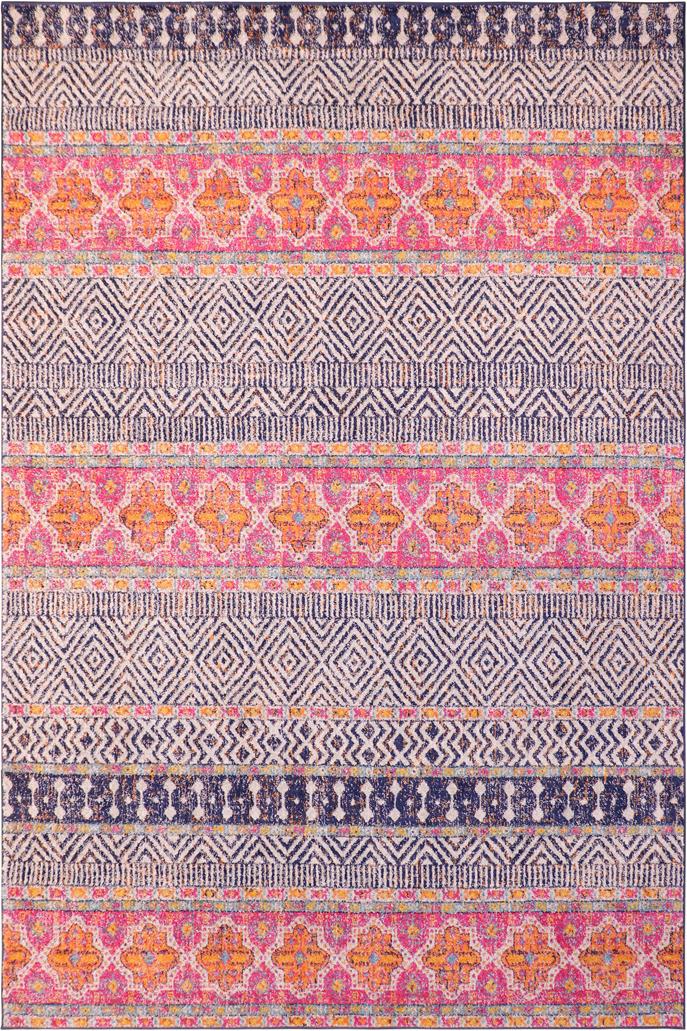 handmade Geometric Modern Blue Fushia Machine Made RECTANGLE POLYESTER area rug 10x14