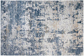 handmade Modern Abstract Blue Beige Machine Made RECTANGLE POLYESTER area rug 9x12
