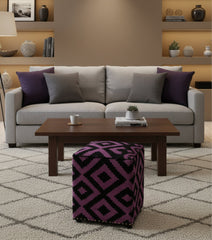 handmade Ottoman Black Purple HandmadeRECTANGLE 100% WOOL area rug