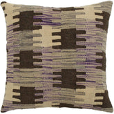 handmade Traditional Pillow Purple Gray Hand-made SQUARE 100% WOOL kilim throw pillow