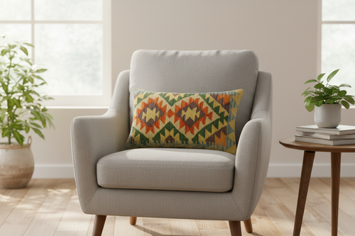 Turkish Rustic Cairns Hand Woven Kilim Pillow
