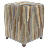 handmade Modern Ottoman Blue Beige Hand-made SQUARE handmade ottoman pouf15 x 15 x 21