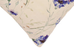 handmade Velvet Pillow Ivory Blue Hand-Woven SQUARE PRINTED VEL area rug