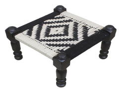 handmade Settees Beige Black Hand-made SQUARE WOOD