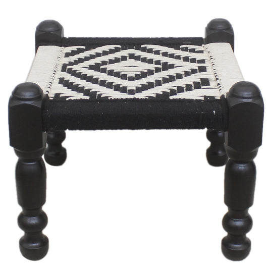 handmade Settees Beige Black Hand-made SQUARE WOOD
