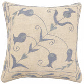 handmade Traditional Pillow Beige Blue Hand-Woven SQUARE 100% WOOL Handmade pillow