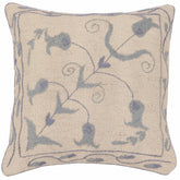 handmade Traditional Pillow Beige Blue Hand-Woven SQUARE 100% WOOL Handmade pillow