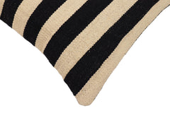 handmade Modern Pillow Beige Black Hand-Woven SQUARE 100% WOOL Hand woven turkish pillow 2 x 2