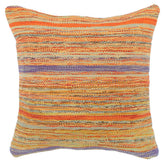 handmade Modern Pillow Rust Blue Hand-Woven SQUARE 100% WOOL Hand woven turkish pillow 2 x 2