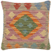 handmade Traditional Pillow Gray Red Hand-Woven SQUARE 100% WOOL Hand woven turkish pillow2 x 2