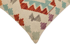 handmade Traditional Pillow Beige Rust Hand-Woven SQUARE 100% WOOL Hand woven turkish pillow2 x 2