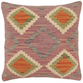 handmade Traditional Pillow Purple Rust Hand-Woven SQUARE 100% WOOL Hand woven turkish pillow2 x 2