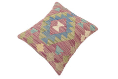 handmade Traditional Pillow Purple Blue Hand-Woven SQUARE 100% WOOL Hand woven turkish pillow 3 x 5