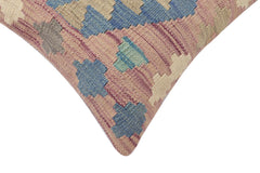 handmade Traditional Pillow Purple Blue Hand-Woven SQUARE 100% WOOL Hand woven turkish pillow 3 x 5