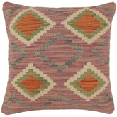 handmade Traditional Pillow Purple Rust Hand-Woven SQUARE 100% WOOL Hand woven turkish pillow2 x 2