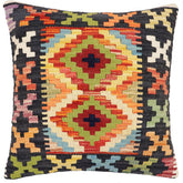 handmade Traditional Pillow Black Rust Hand-Woven SQUARE 100% WOOL Hand woven turkish pillow2 x 2