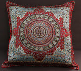 handmade Geometric Pillow Red Blue Handmade RECTANGLE throw pillow 2X2