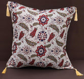 handmade Geometric Pillow Blue Red Handmade RECTANGLE throw pillow 2X2