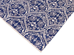 handmade Modern Nabila Blue Ivory Hand Knotted RECTANGLE WOOL&SILK area rug 6x9