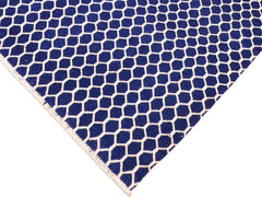 handmade Modern Modern Blue Ivory Hand Knotted RECTANGLE WOOL&SILK area rug 6x9