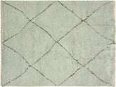 handmade Modern Moroccan Lt. Blue Black Hand Knotted RECTANGLE 100% WOOL area rug 6x9