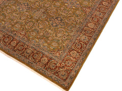 handmade Traditional Gold Rust Hand Knotted RECTANGLE 100% WOOL area rug 8x10