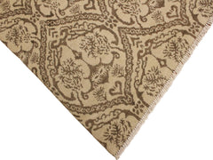 handmade Modern Nabila Tan Brown Hand Knotted RECTANGLE WOOL&SILK area rug 4x6