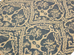 handmade Modern Nabila Blue Ivory Hand Knotted RECTANGLE WOOL&SILK area rug 4x6