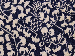 handmade Modern Kafkaz Blue Ivory Hand Knotted RUNNER WOOL&SILK area rug 2x8