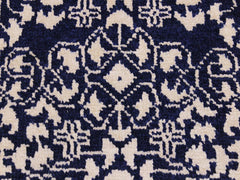 handmade Modern Kafkaz Blue Ivory Hand Knotted RUNNER WOOL&SILK area rug 2x8