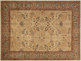 handmade Traditional Lt. Tan Lt. Green Hand Knotted RECTANGLE 100% WOOL area rug 8x10