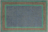 A10468, 710"x 9 9",Over Dyed ,8x10,Blue,GRAY,Hand-knotted ,Pakistan ,100% Wool ,Rectangle ,652671192005