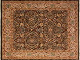 handmade Traditional Design Brown Lt. Gray Hand Knotted RECTANGLE 100% WOOL area rug 8x10